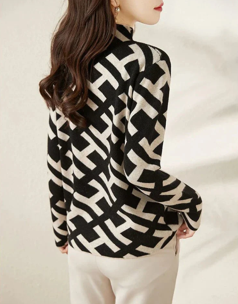 Mylah - Elegant Patterned Sweater for Women