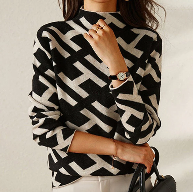 Mylah - Elegant Patterned Sweater for Women
