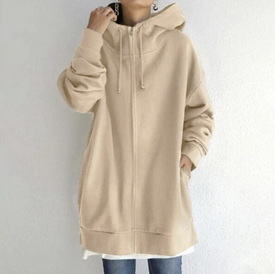 Anya - Stijlvolle pullover met capuchon en ritssluiting