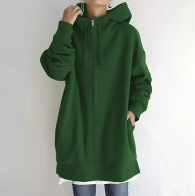 Anya - Stijlvolle pullover met capuchon en ritssluiting