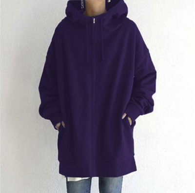 Anya - Stijlvolle pullover met capuchon en ritssluiting