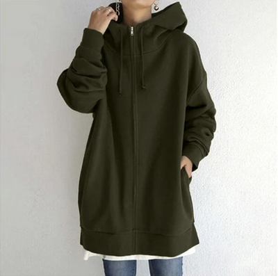 Anya - Stijlvolle pullover met capuchon en ritssluiting