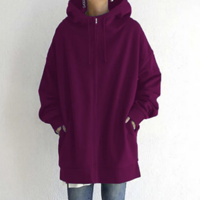 Anya - Stijlvolle pullover met capuchon en ritssluiting