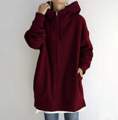 Anya - Stijlvolle pullover met capuchon en ritssluiting
