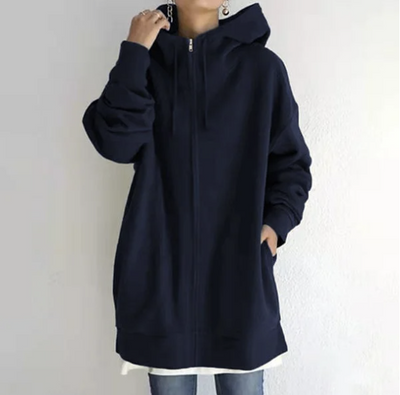 Anya - Stijlvolle pullover met capuchon en ritssluiting