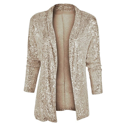 Mila | blazer vest met glitter pailletten