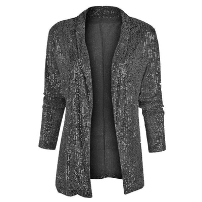 Mila | blazer vest met glitter pailletten