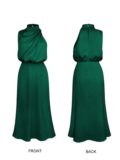 Elise - Elegante Satijnen Maxi Jurk