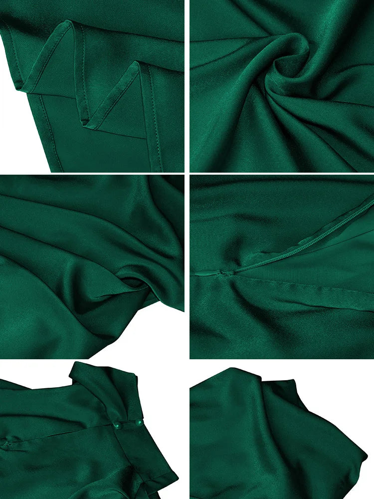 Elise - Elegante Satijnen Maxi Jurk
