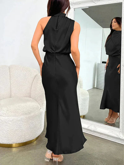 Elise - Elegante Satijnen Maxi Jurk