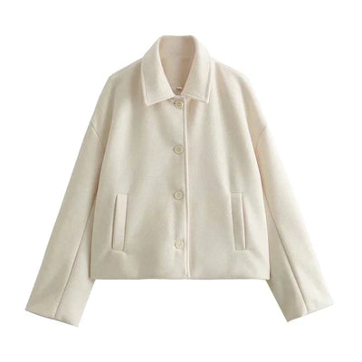 Camille - Elegante Donsjas met vintage Kraag