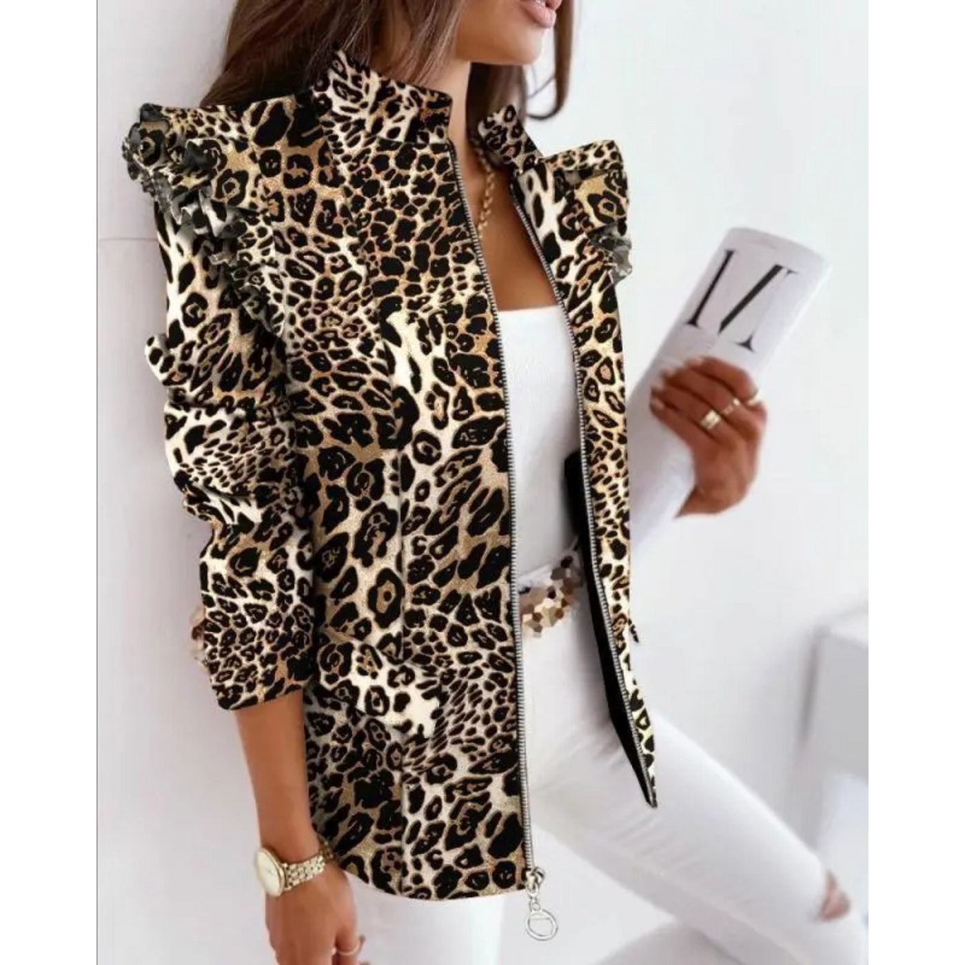 Temperament streep stijl dames blazer