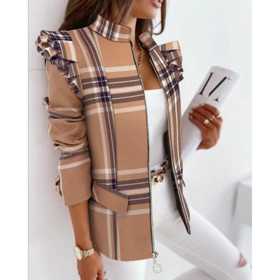 Temperament streep stijl dames blazer