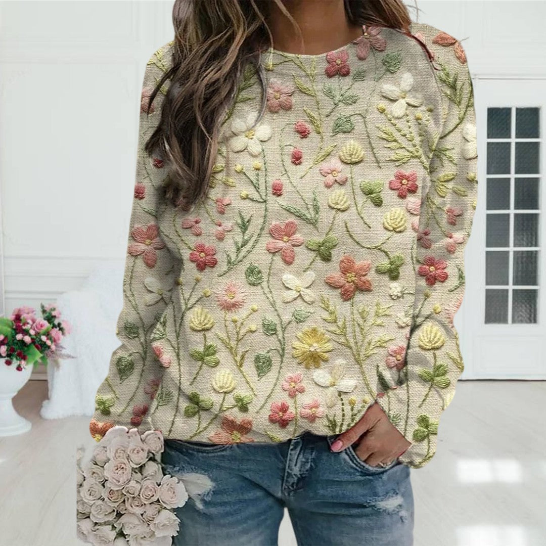 Daisy - Trendy trui met bloemenpatroon voor vrouwen