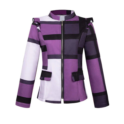 Desiree - elegante geruite jas met rits