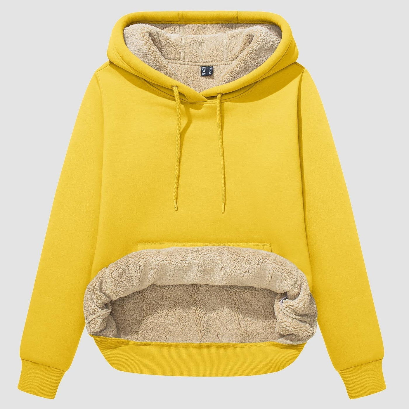 Nadine - Gezellige sherpa hoodie met fleecevoering en zak