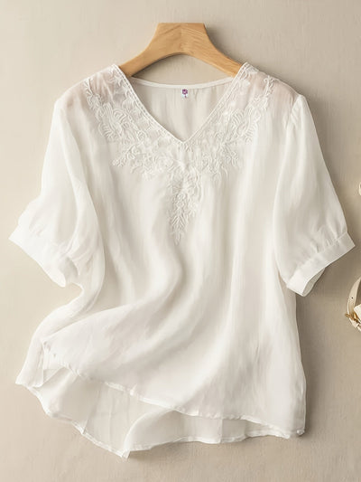 Fiona - Vintage V-hals shirt