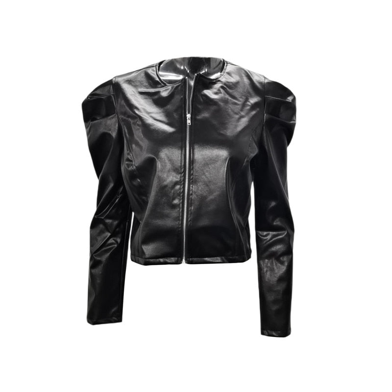 Zahra Jacket | Elegant kort leren-look jas voor vrouwen