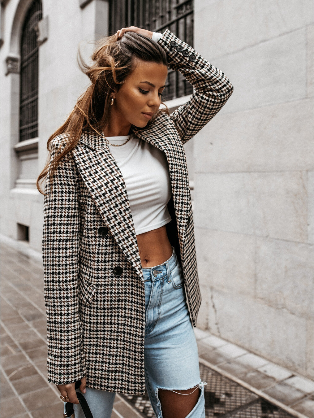 Kiara - Geruite blazer