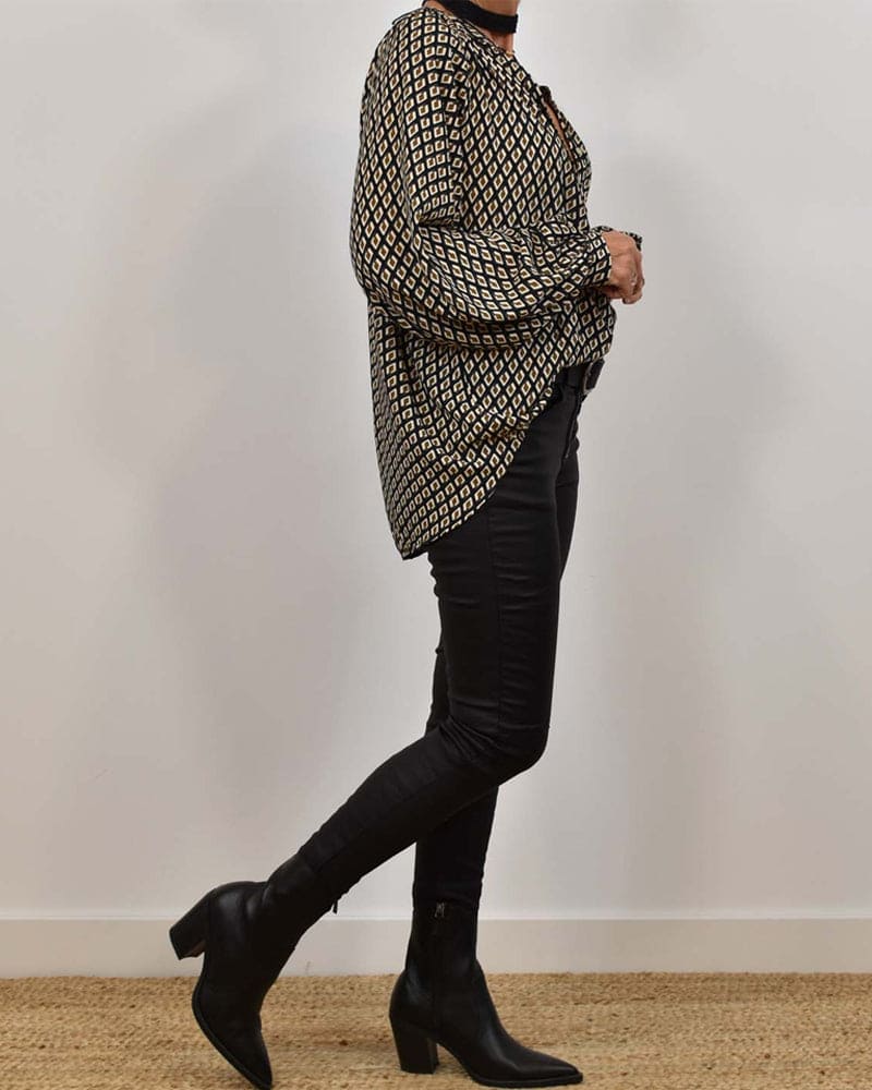 Lotte | Blouse Met Geometrische Print