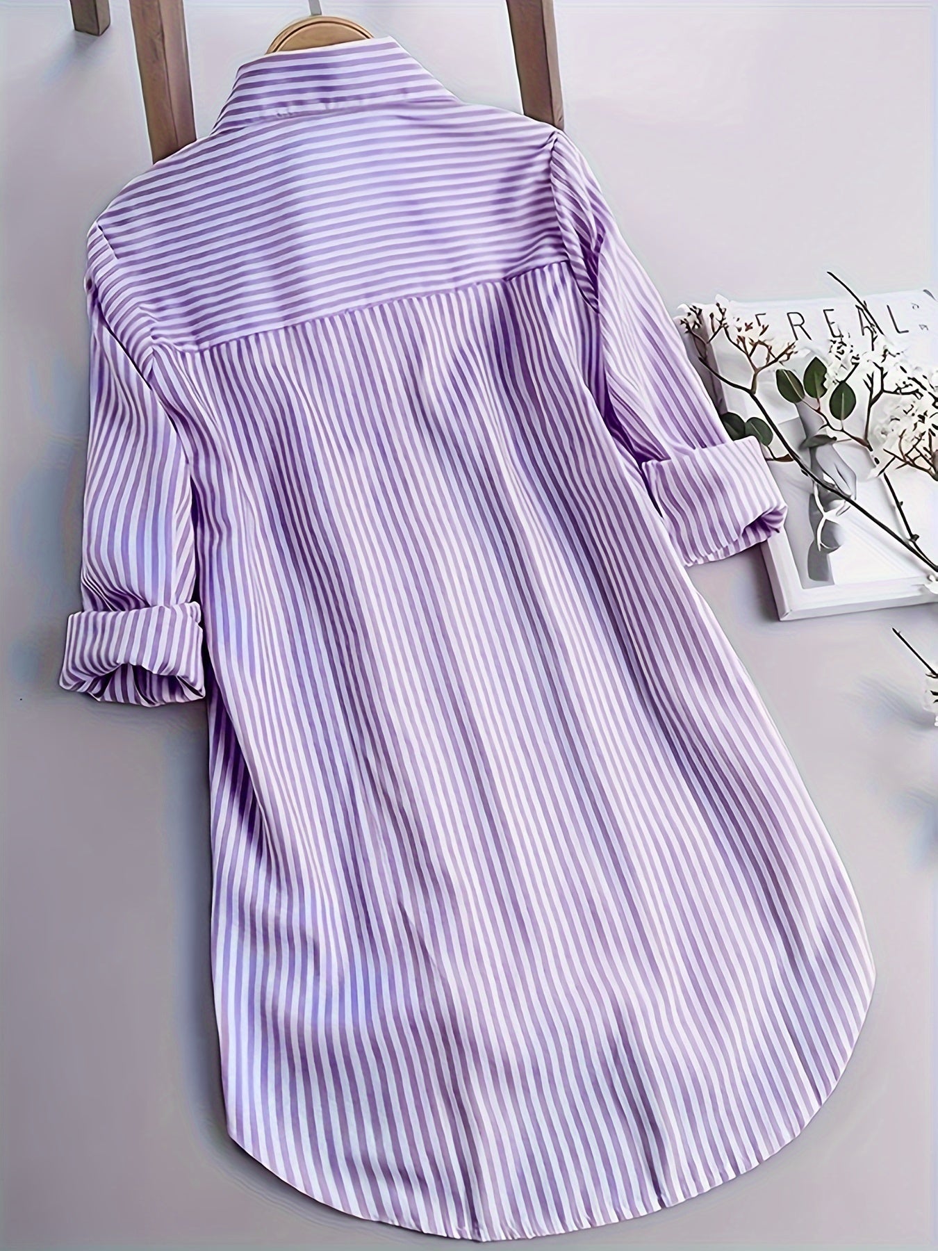 Madison | Blouse met streepjesprint