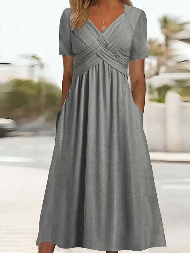 Adelle - Casual Jurk met V-Hals