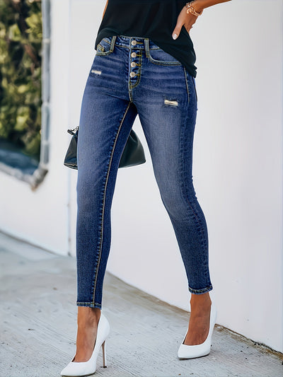 Liora | Stretchy Gescheurde Skinny Jeans