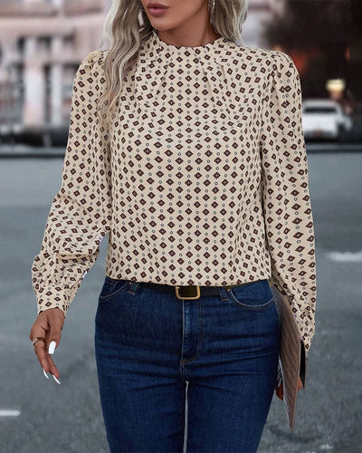 Anna - Blouse in vintage stijl met prints