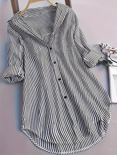 Madison | Blouse met streepjesprint