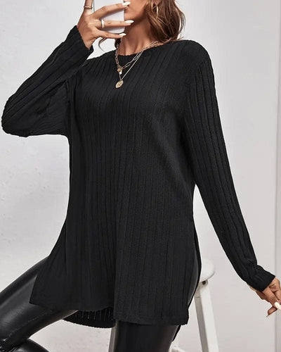 Isa - Blouse met ronde hals en patroon