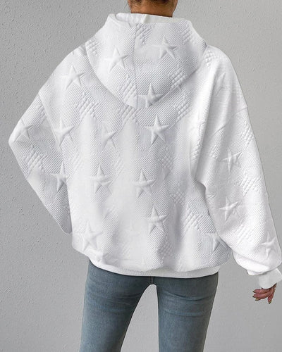Angelique - Modieuze Hoodie met ster in reliëf voor dames