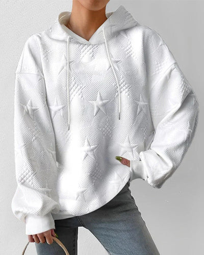 Angelique - Modieuze Hoodie met ster in reliëf voor dames