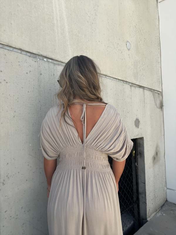 Denise - V-hals met split Maxi Long Dress