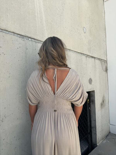 Denise - V-hals met split Maxi Long Dress