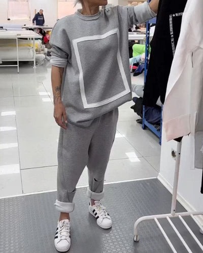 Gaby - Eenvoudig sweatshirt in een effen kleur