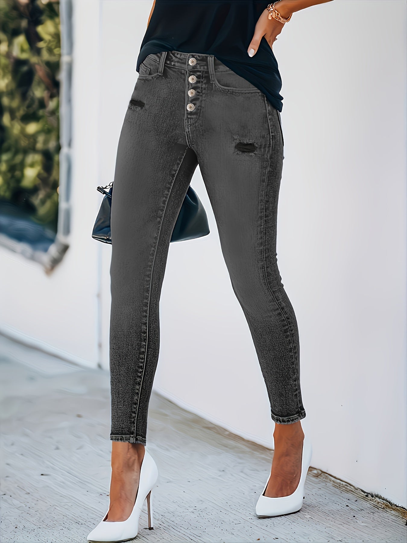 Liora | Stretchy Gescheurde Skinny Jeans