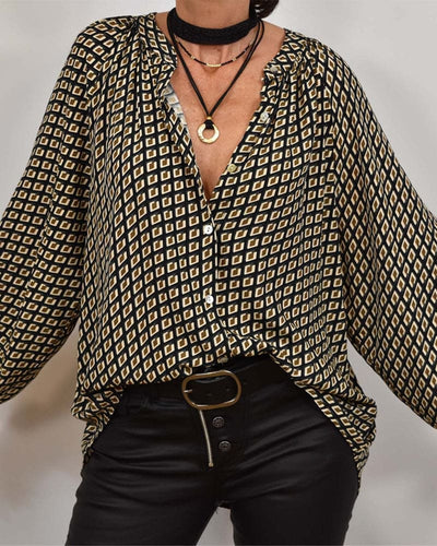 Lotte | Blouse Met Geometrische Print