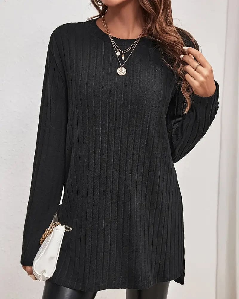 Isa - Blouse met ronde hals en patroon