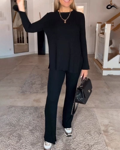 Evi - Blouse met ronde hals en losse snit