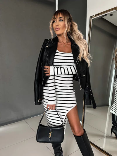 Arbez -  Gestreepte zebra Jurk
