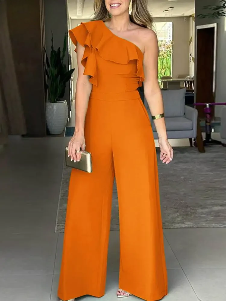 Tiffany | Elegante Jumpsuit met één Schouder