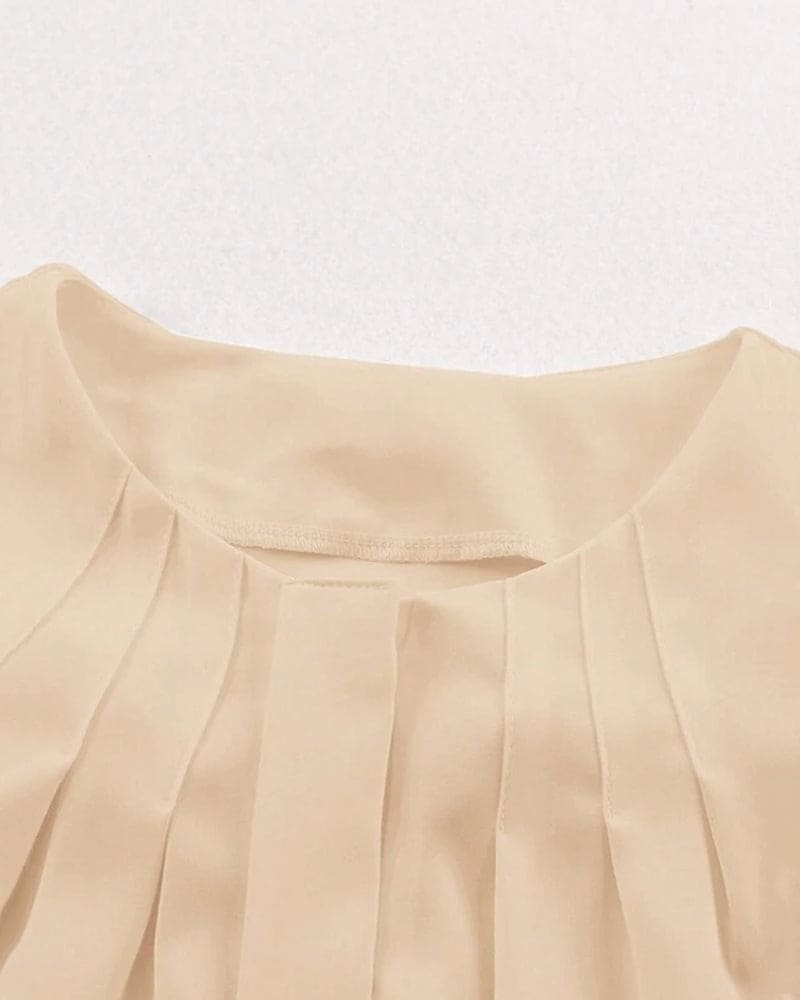 Julia | Elegant geplooid overhemd in een effen kleur