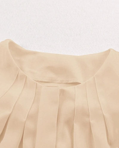 Julia | Elegant geplooid overhemd in een effen kleur