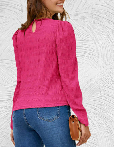 Evelyn - T-shirt met puff lange mouwen voor dames