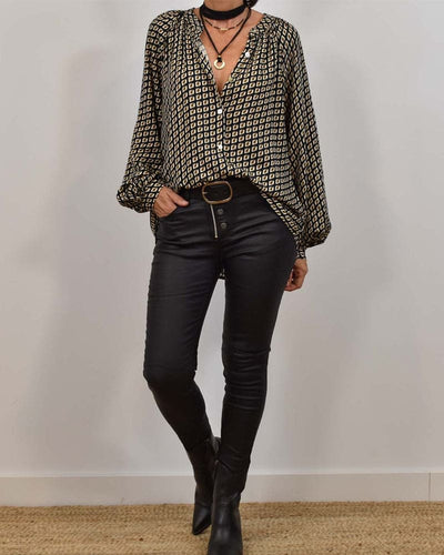 Lotte | Blouse Met Geometrische Print