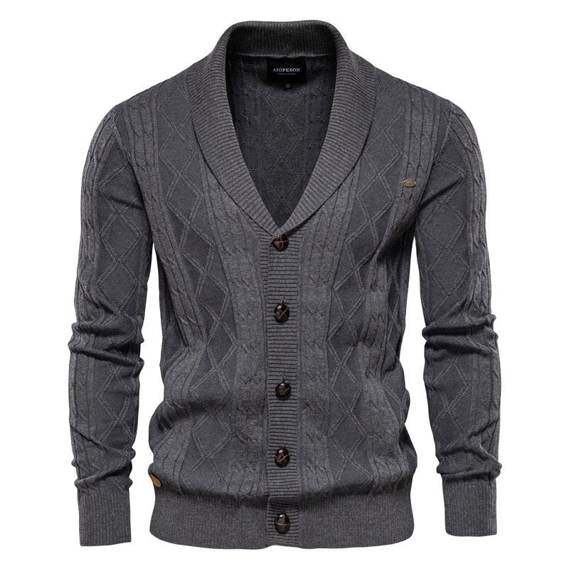 Marvin Cardigan | Luxe burton vest voor heren met knopsluiting