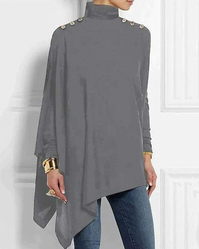 Yasmine | Een Klassieke Blouse In Één Effen Kleur