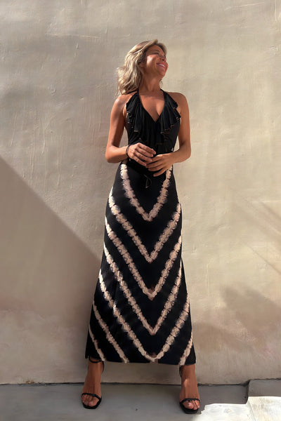 Claudette - Mouwloze Maxi Dress met V-halslijn