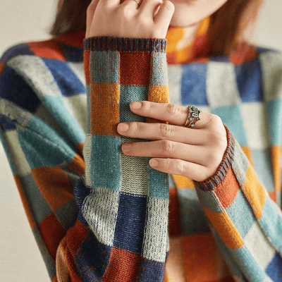 Dea - Kasjmier Couture Coltrui met Patchwork