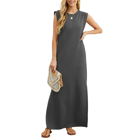 Ainsley - Comfortabele mouwloze maxi jurk